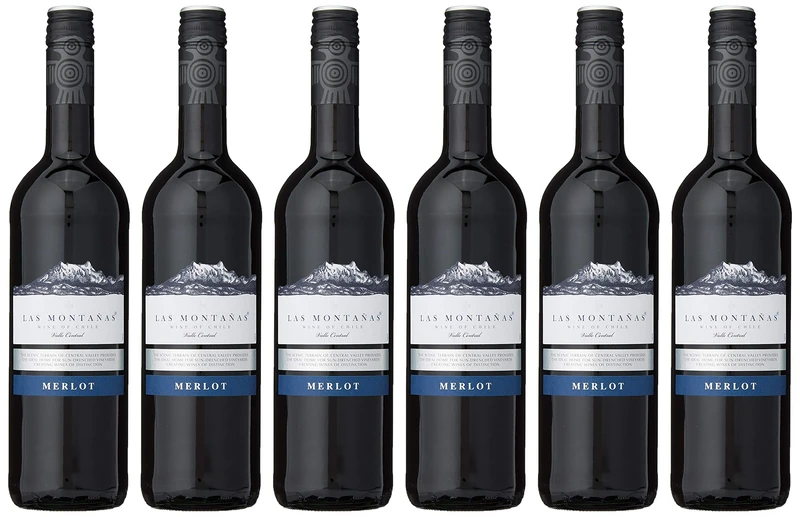 Las Montanas Merlot Wine, 6 x 750ml