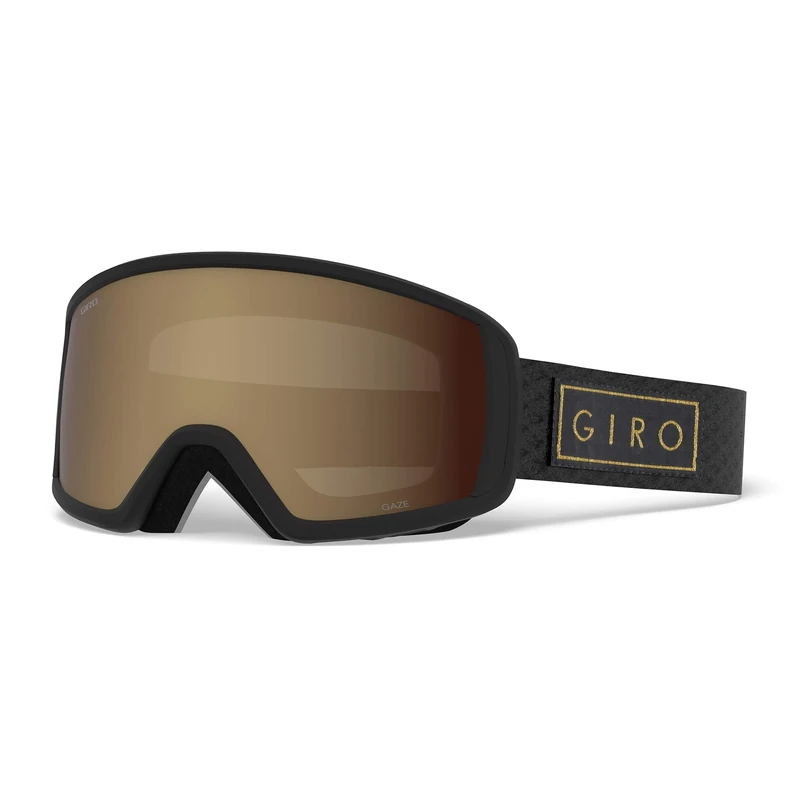 Giro GIRRJ Women Gaze Amber Rose Lens Snow Goggles - Black/Gold Bar - Amber Rose Lens, Medium Frame