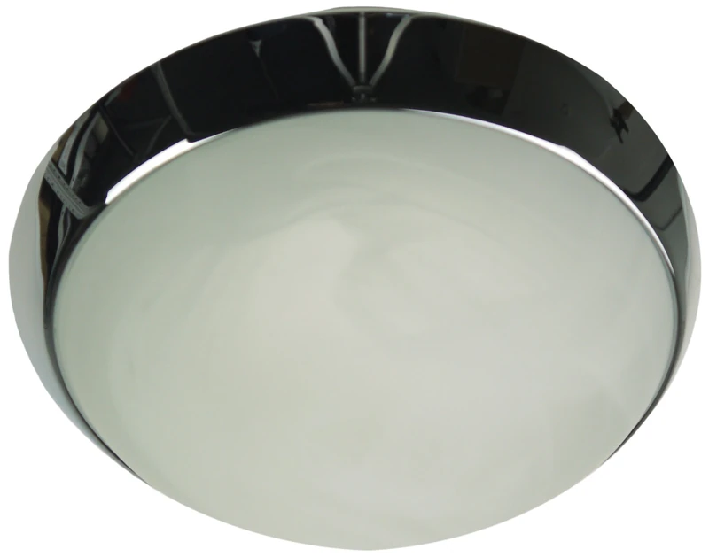 Niermann Standby A++, Ceiling Light, Decorative Ring Chrome, LED, Alabaster Art, Glass/Metal, Alabaster Art, 30 x 30 x 11 cm - Image 1