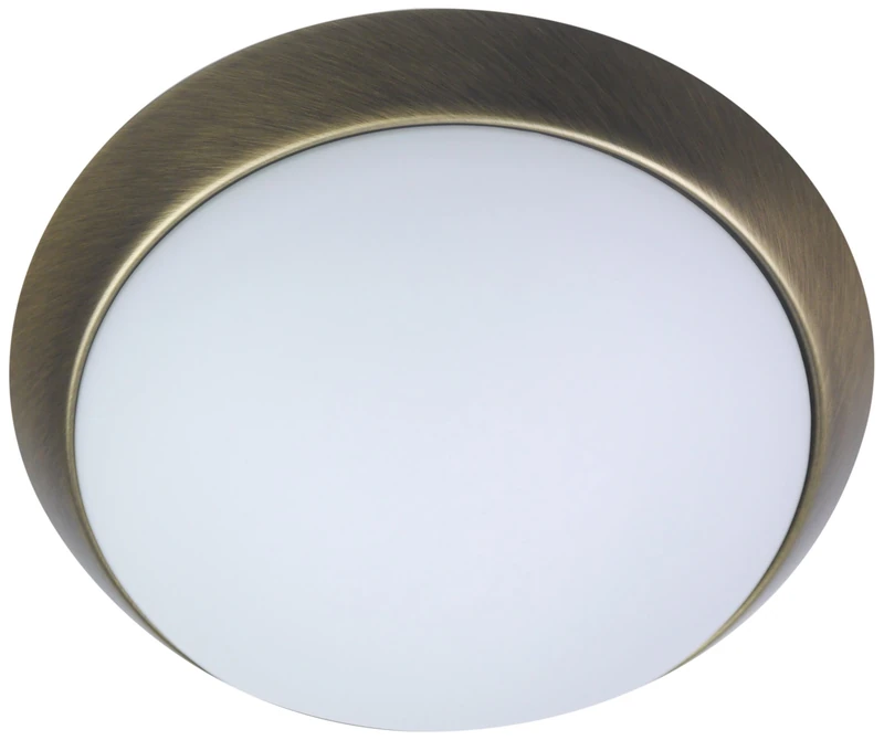 Niermann Standby A++ to E Ceiling Light Decorative Ring Antique Brass Opal Matt, Glass/Metal, Opal Matt, 50 x 50 x 13 cm