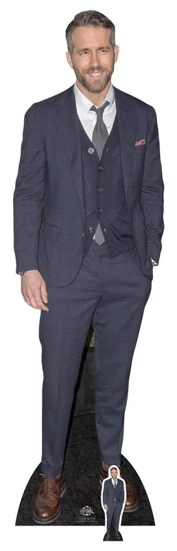 STAR CUTOUTS Celebrity Standee Ryan Reynolds Smart Casual Suit Cut Out, Multi-Colour, 188 x 55 x 188 cm