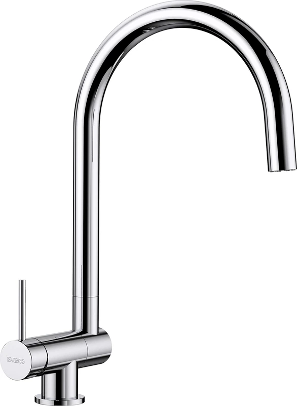 BLANCO Kitchen Sink tap which is Mount Under The Window with a Fixed spout from Coressa-F - Chrome Lever on The Left Side - 521544