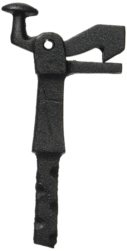 Gate Holder Door Stop Floor Assembly Size 1 Malleable Cast Iron Black Varnished