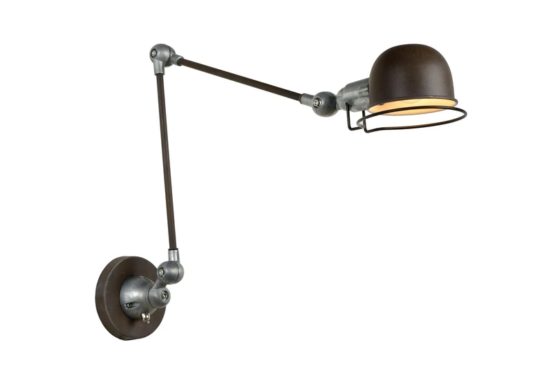 LUCIDE Honore - Wall Light - 1xE14 - Rust Brown
