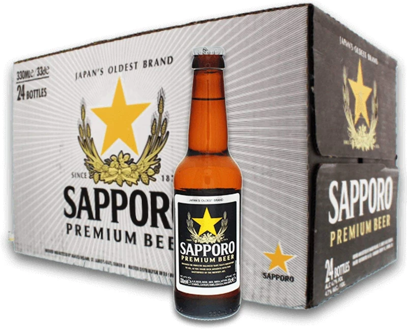 Sapporo Beer, 330 ml, Pack of 24