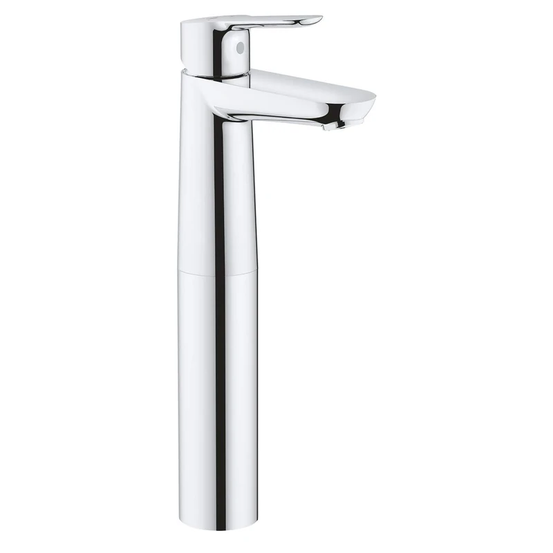GROHE Bauedge Single-Lever Basin Mixer Xl-Size Water-Saving Tap for Free-Standing Basins, Chrome Finish 23761000