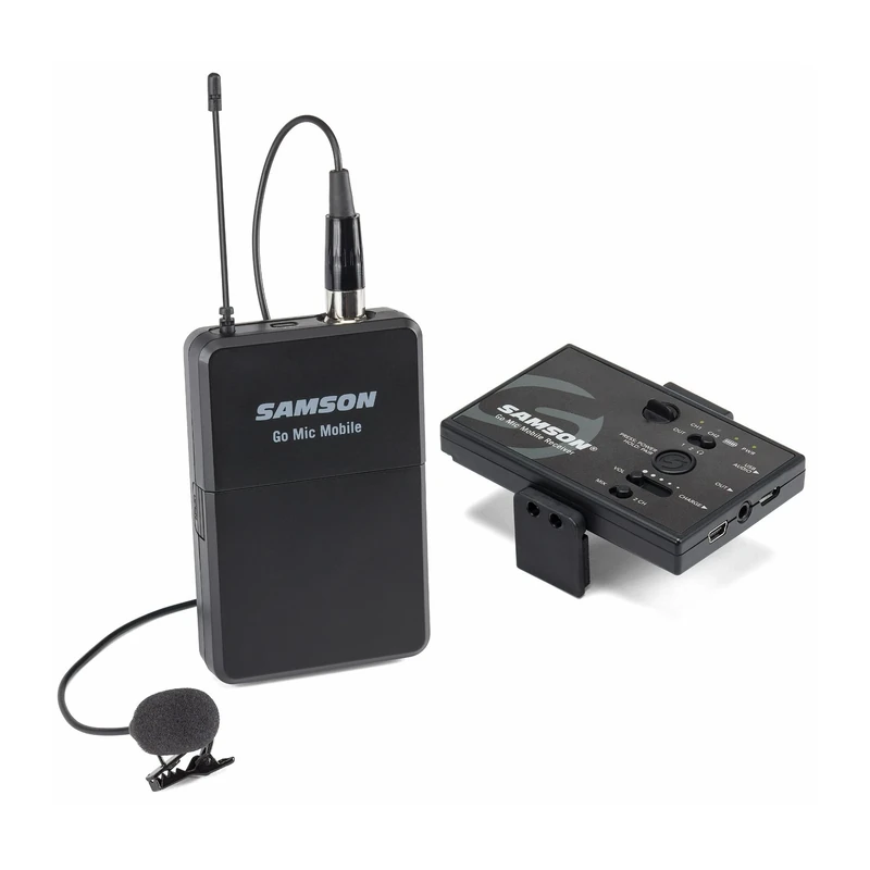Samson Go Mic Mobile - Lavalier Wireless System for Smartphones (Transmitter & Receiver) - Black, SWGMMSLAV