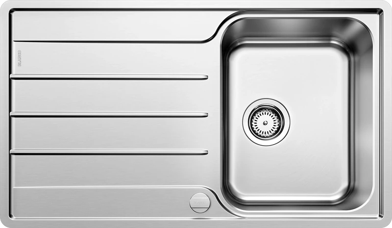 BLANCO LEMIS 45 S-IF | Stainless Steel | Installation Type: Inset Installation from Above & flushmount Installation | Reversible | for 45 cm Wide Base cabinets | Scratch-Resistant | [86x50x21.4 cm]