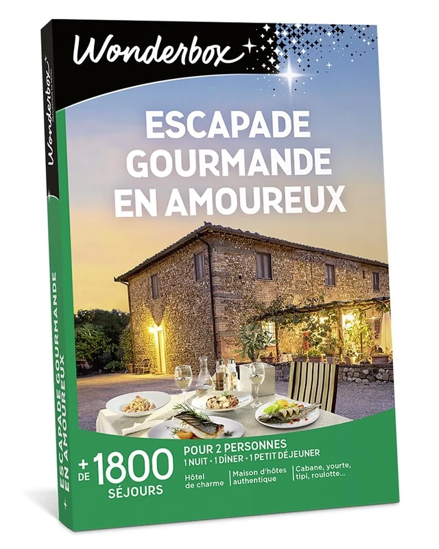 Wonderbox - Gourmet Getaway in Lovers - Gift Box - Gift Idea Stays