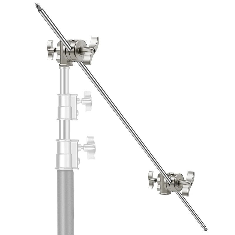 Neewer Extension Grip Arm Boom Arm with 2 Pieces Grip Heads - 40 inches/101.6 centimeters Aluminum Alloy Construction for Light Stand,Reflector and Other Equipment for Studio Video Photography(Silver)