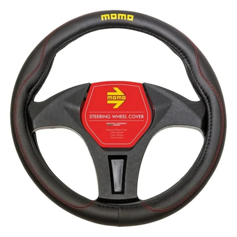 MOMO Universal Steering Wheel Cover Polyurethane Black/Red