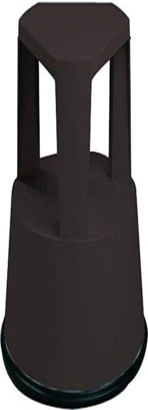 Queralto - Black Stair Stool with Retractable Wheels