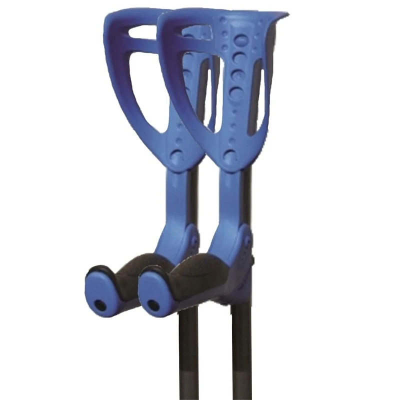 Queraltó Pair of Ergotech Height-Adjustable Crutches with Padded Handle, Blue Par Muletas Ergotech