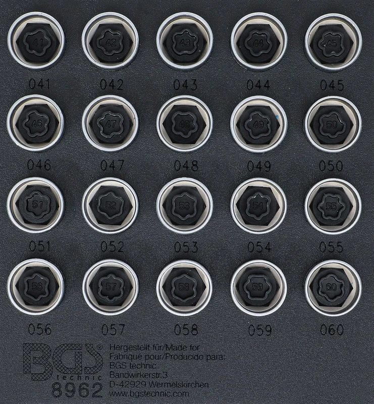 BGS 8962 | Tool Tray 1/6: Rim Lock Socket Set for BMW | 20 pcs.
