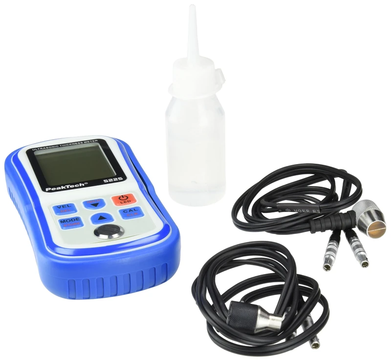 PeakTech P 5225 Ultrasonic Material Thickness Gauge for Accurate Thickness Gold/Silver - Image 1
