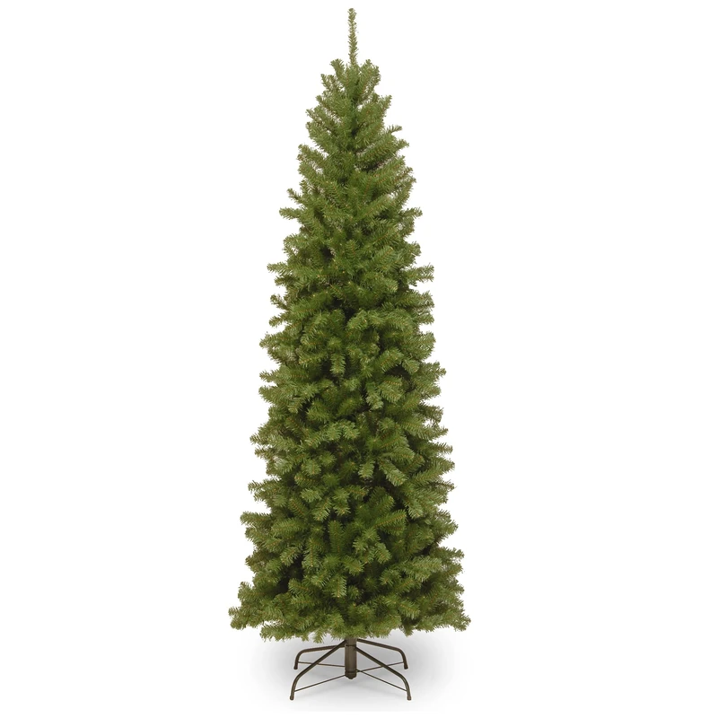 National Tree Company Foot North Valley Spruce Pencil Slim Tree, Green, 6.5 ft