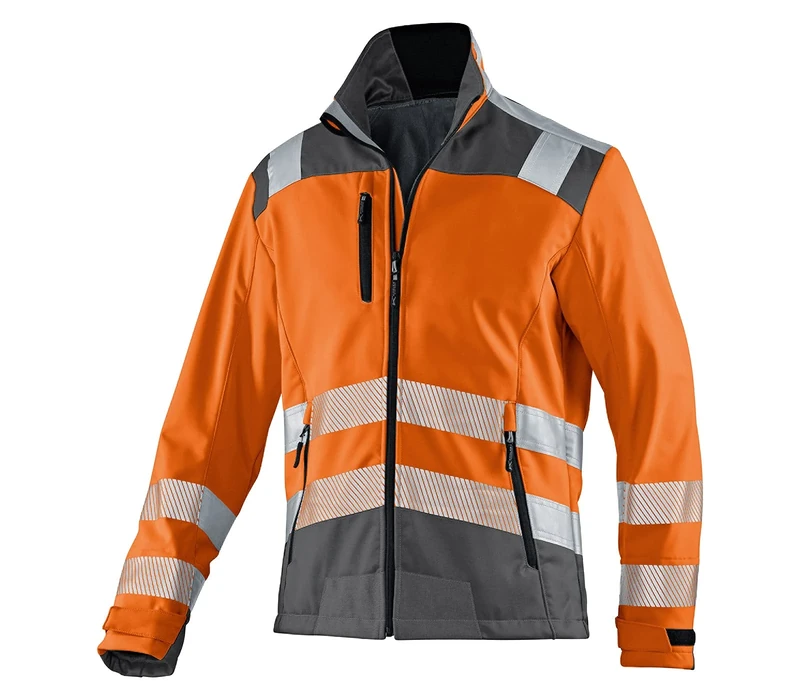 Kubler 15078427-3797-L "Reflectiq" PPE 2 Softshell Jacket, Orange/Anthracite, Large