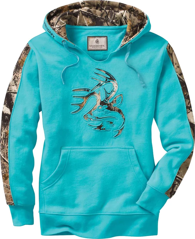 Legendary Whitetails Women's Plus Size Camo Outfitter Hoodie, Glacier, 1X - Image 1