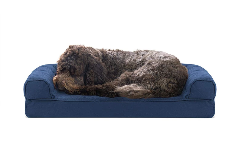 FurHaven Cooling Gel Memory Foam Dog Bed - Navy, Medium