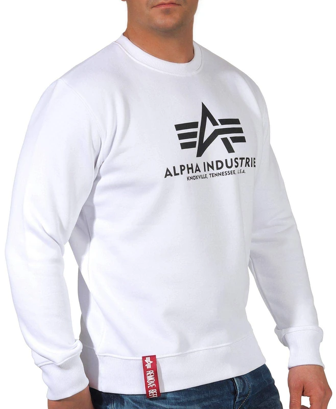 Alpha Industries Basic Sweater Sweatshirt for Men White