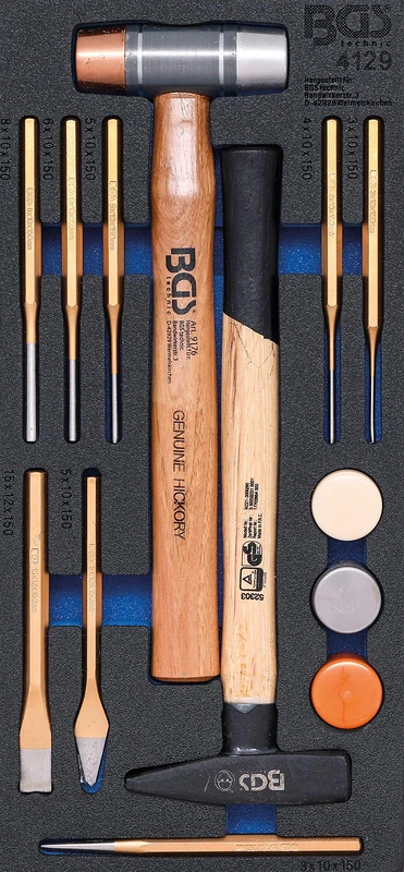 BGS 4129 | Tool Tray 1/3: Hammer and Chisel Set | 14 pcs.