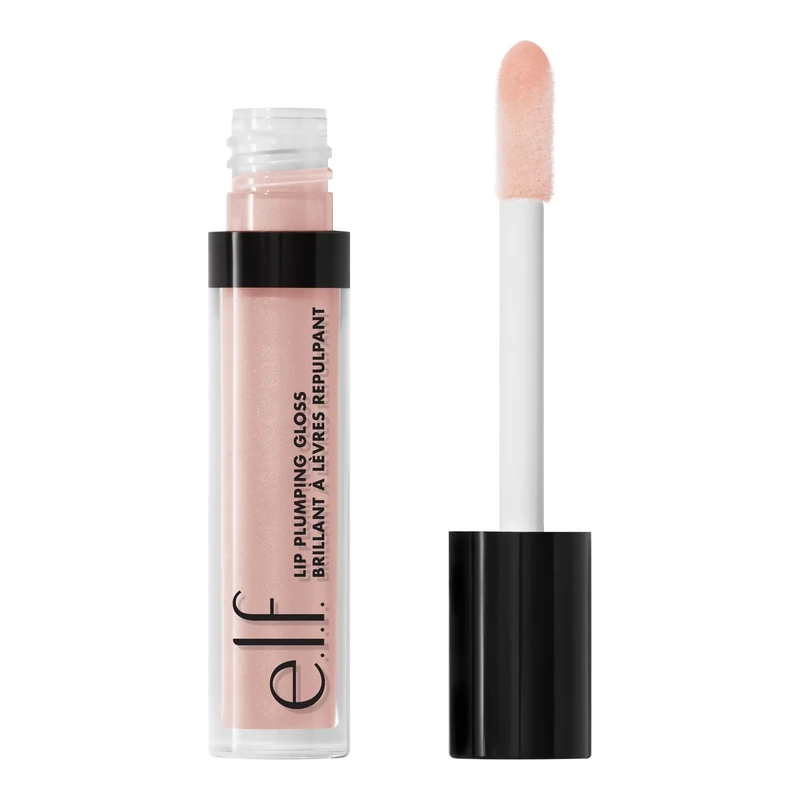 e.l.f. Lip Plumping Gloss, Hydrating, Nourishing, Invigorating, High-Shine, Plumps, Volumizes, Cools, Soothes, Shimmer, Pink Cosmo