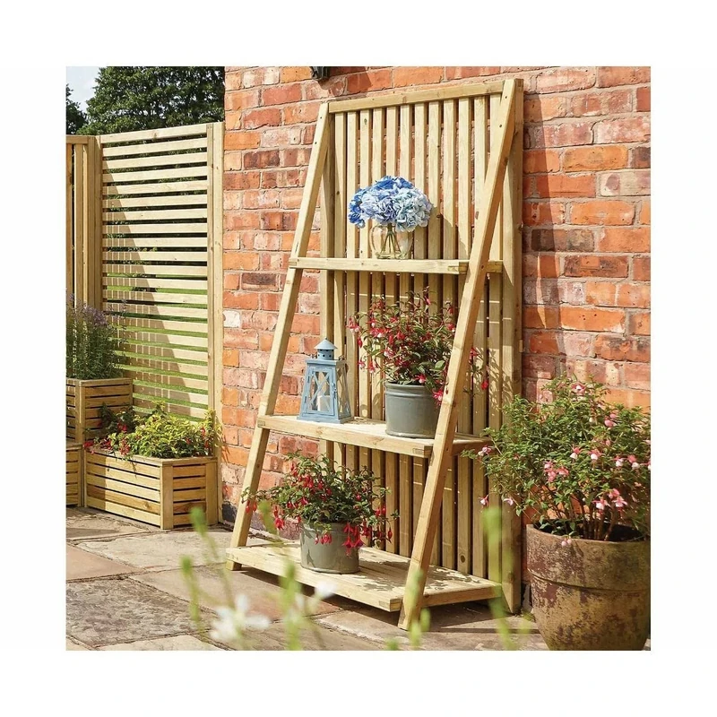 Rowlinson GCPSTAND Garden Creations Plant Stand, Natural, 90 x 50 x 180 cm
