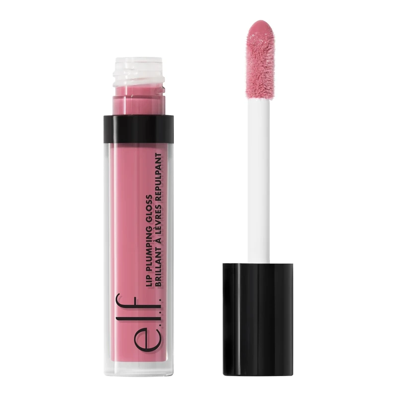 e.l.f. Lip Plumping Gloss, Hydrating, Nourishing, Invigorating, High-Shine, Plumps, Volumizes, Cools, Soothes, Sparkling Rosé, Shimmer