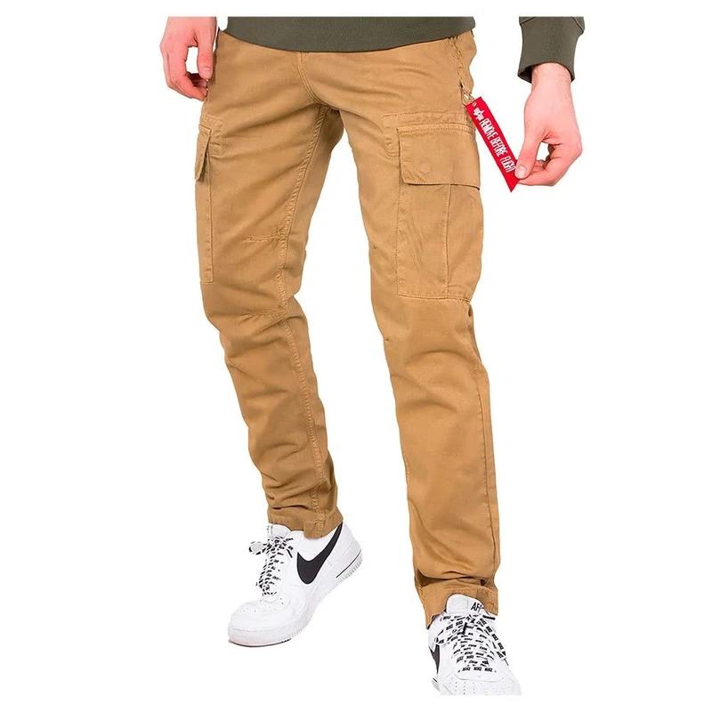 Alpha Industries Men's Agent Casual Trousers Pants, Khaki, 38