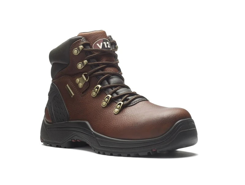 V12 Footwear V1219.01 Storm IGS Waterproof Safety Hiker, Size 6, Brown