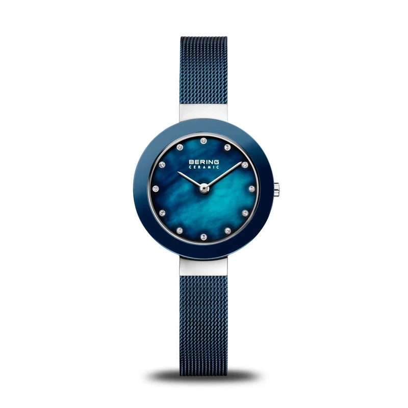 BERING Women Analog Quartz ceramic collection Watch with stainless steel Strap and Sapphire Crystal 11429-387