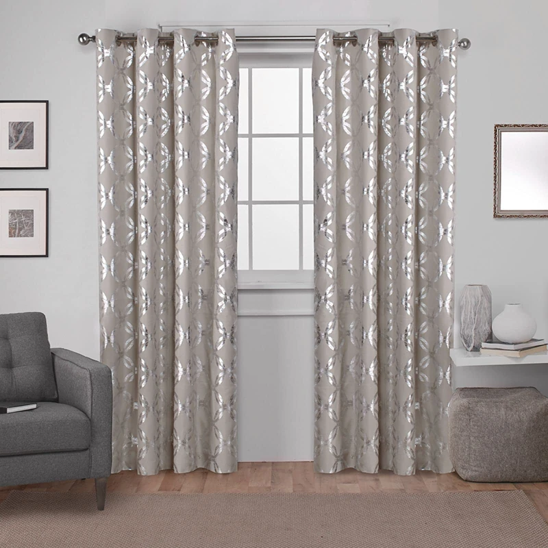 Exclusive Home Curtains Modo Grommet Top Panel Pair, Natural, 54x108, 2 Piece