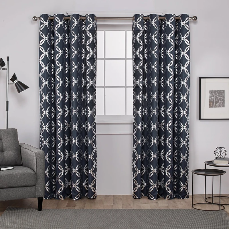 Exclusive Home Curtains Modo Grommet Top Panel Pair, Indigo, 54x108, 2 Piece