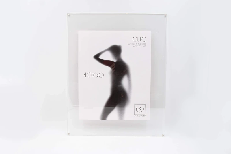 Mascagni Photo Frame with Magnets to Hang on the Wall, Acrylic, Multicoloured, 50 x 40 x 0.5 cm