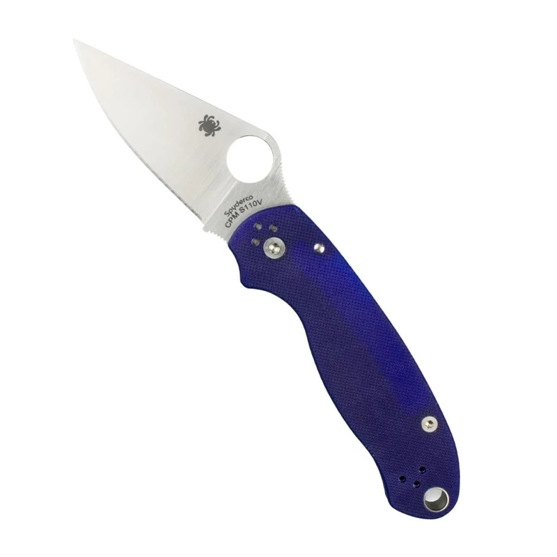 Spyderco Para 3 Folder - G-10 Handle, CPM-S110V Blade, Dark Blue