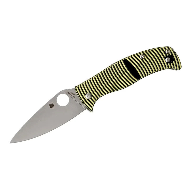 Spyderco Caribbean Leaf Unisex Adult Closing Knife, Black, 10 cm Handle