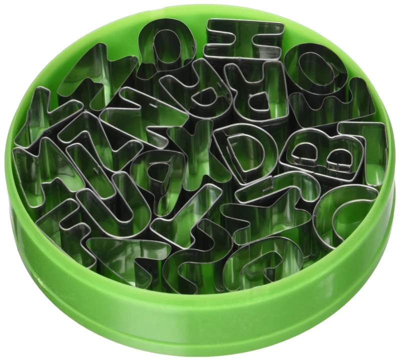 Pati-Versand Dough Scraper 11045 Alphabet Cutters Metal Silver 12 x 2 x 12 cm