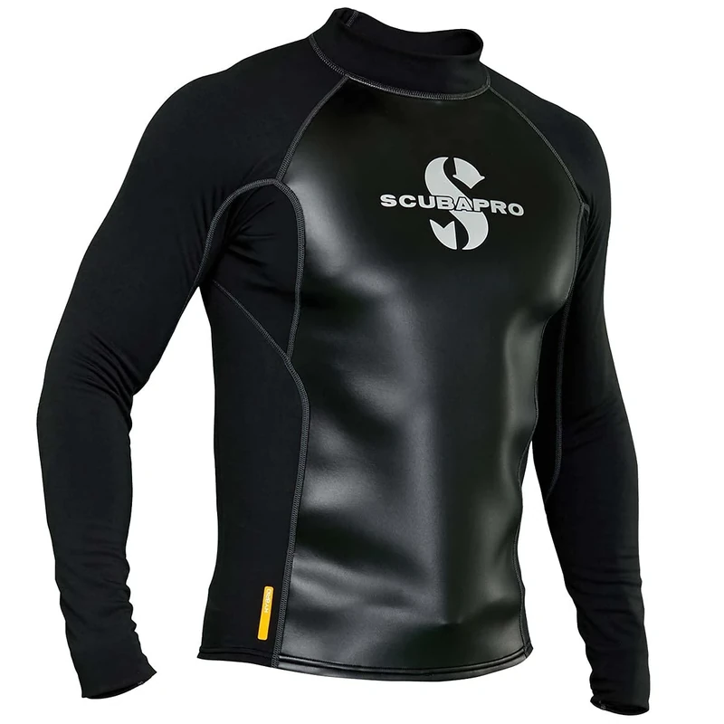 SCUBAPRO Men's Hybrid Thermal Diving Top, Long-Sleeve, 2X-Large, Black