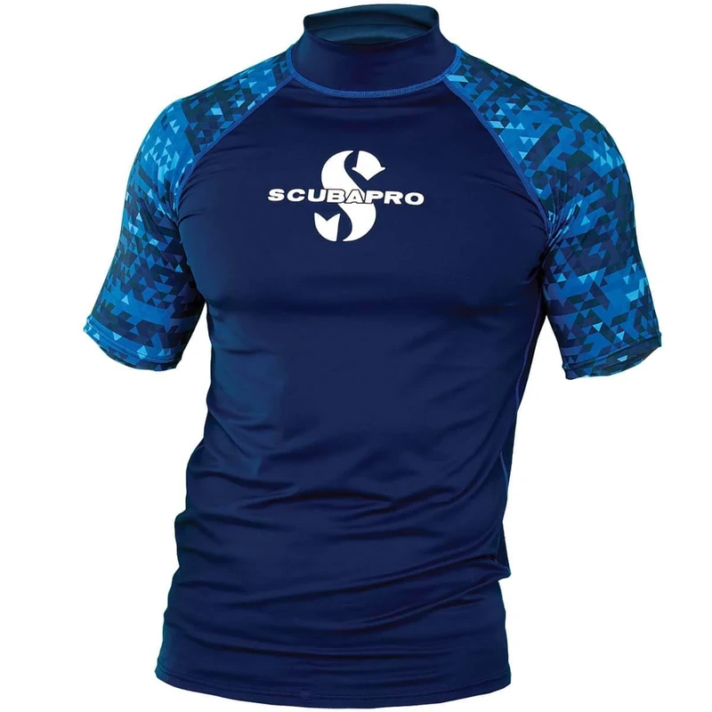 SCUBAPRO Aegean Men's Rash Guard Short Sleeve Slim Fit T-Shirt 2017 Collection