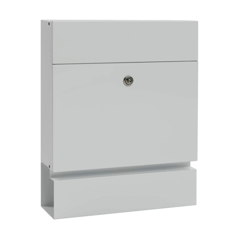 MEFA 161010DE Serenade 163 Letterbox with Newspaper Holder White with Security Lock Size 400 x 350 x 140 mm