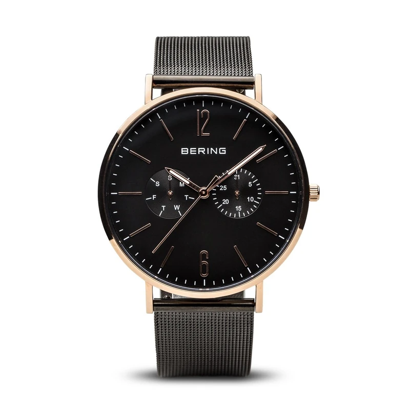 BERING Men Analog Quartz Classic Collection Watch with stainless steel Strap and Sapphire Crystal 14240-166
