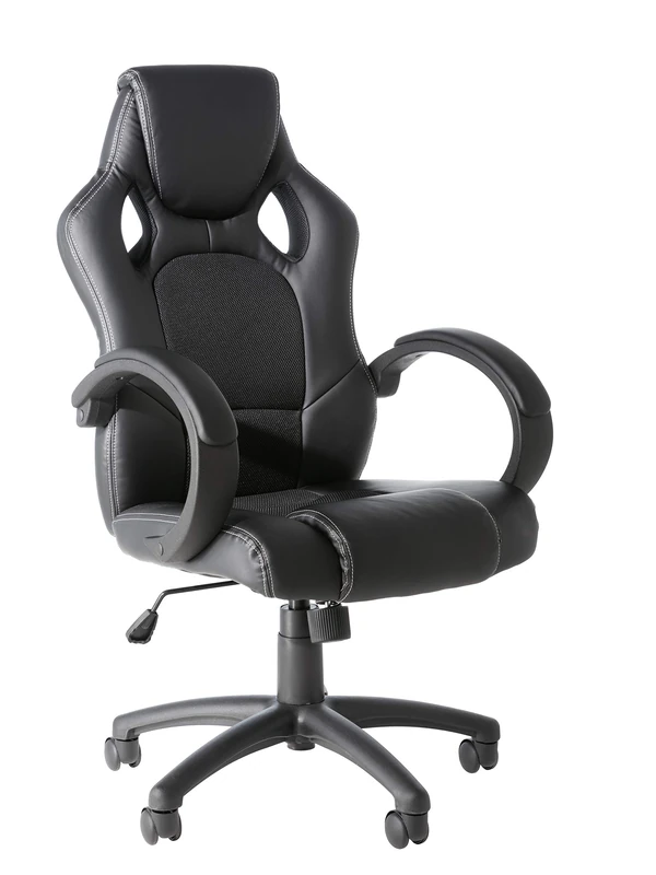 Alphason,AOC5006BLK,Daytona Faux Leather Racing Chair - Black fabric insert,Black fabric insert