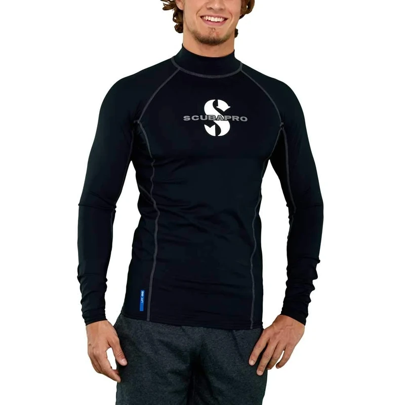 SCUBAPRO Men's UPF 80 T-Flex Long Sleeve Rash Guard (X-Large, Black)