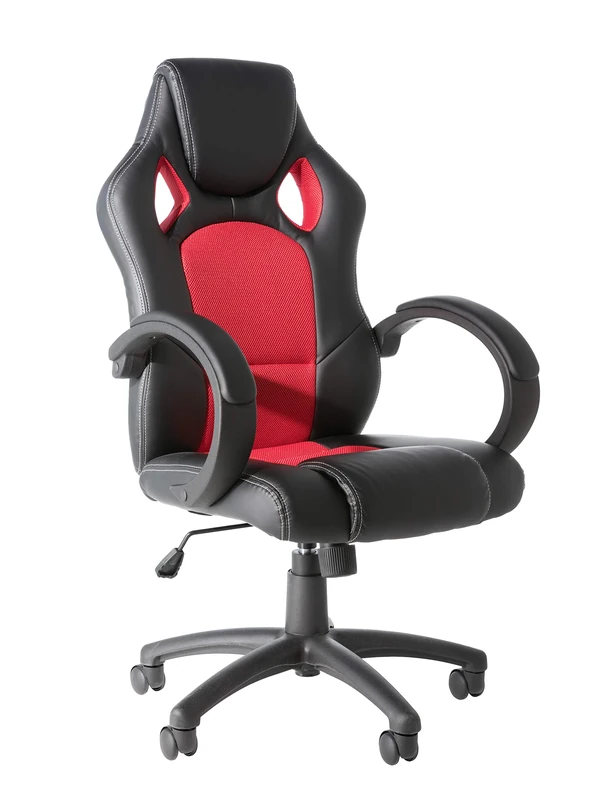 Alphason,AOC5006R,Daytona Faux Leather Racing Chair - Red fabric insert,Red fabric insert