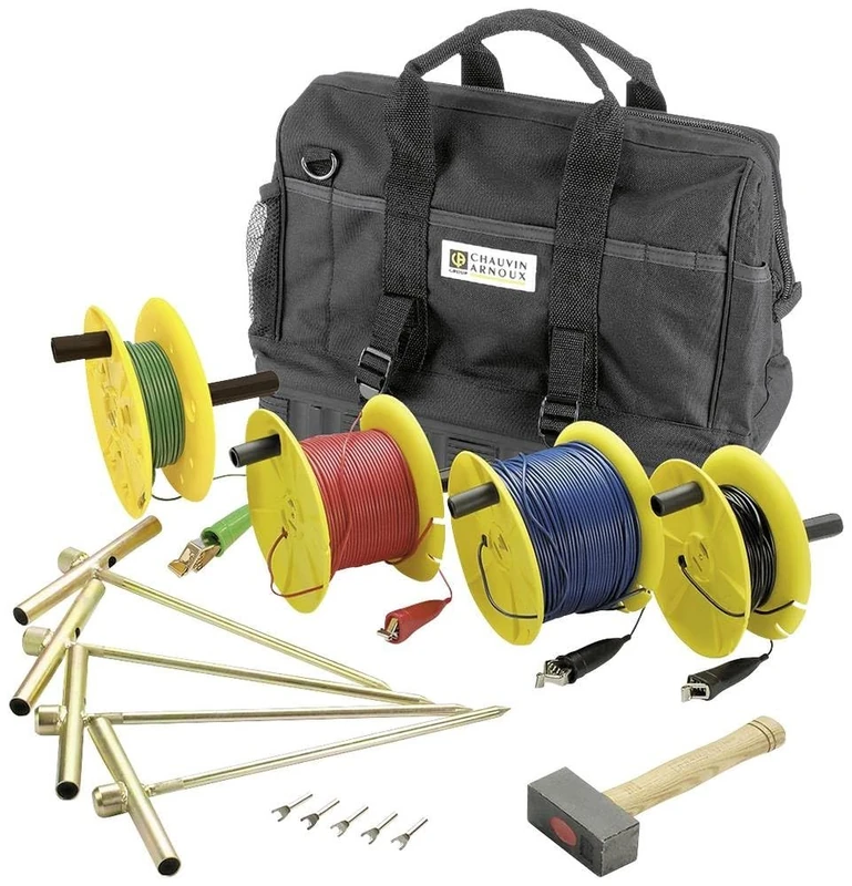 Chauvin Arnoux P01102040 Test Equipment Earth/Resistivity Kit, 50 m, Standard 2 m x 50 m and 2 m x 30 m reels