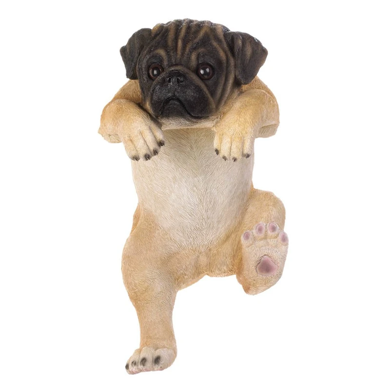 Koehler Home Decor 10017283 15 inch Climbing Pug Daisy Home Decor - Image 1