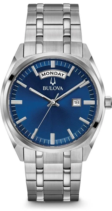 Bulova Mens Quartz Watch, Analogue Classic Display and Stainless Steel Strap 96C125