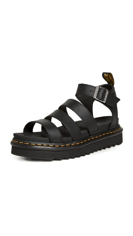 Dr. Martens Women's Blaire Sandals, Black (Black Patent Lamper 001), 5 UK