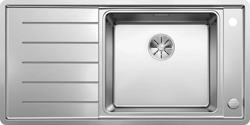 BLANCO ANDANO XL 6 S-IF | Stainless Steel | Installation Type: Installation from Top & Flush | Main Basin Right | for 60 cm Wide Base Cabinets | Resistant to Scratches