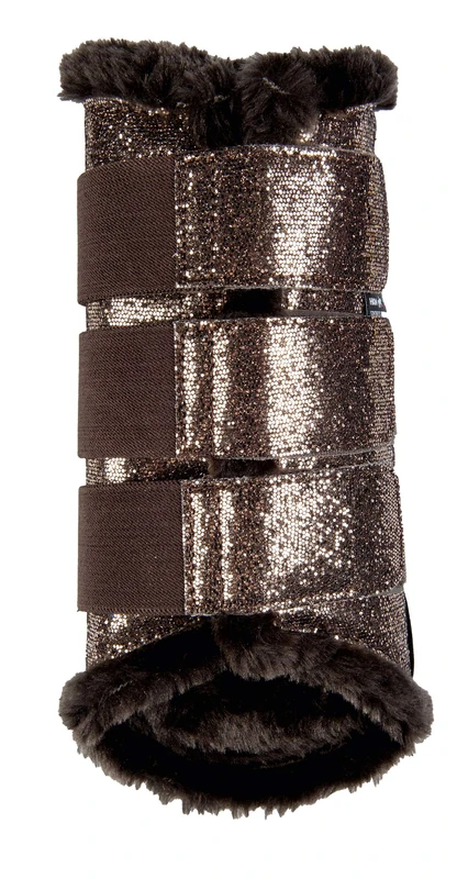 HKM 10032 Comfort Glitter Horse Gaiters, Teddy Lining, S-XL, 1 Pair